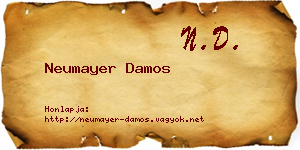 Neumayer Damos névjegykártya